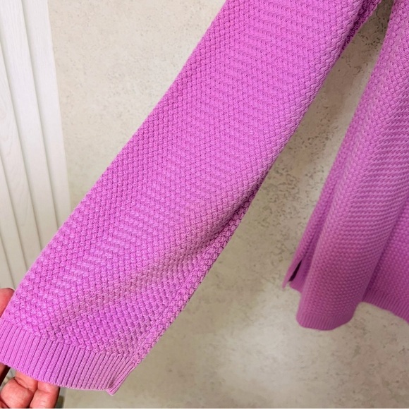 TALBOTS XL WOMENS LILIAC BUTTONS LIGHTWEIGHT TEXTURED PULLOVER KNIT COZY SWEATER - Picture 6 of 7